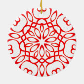 Mandala Niedliche Weihnachten Keramik Ornament (Hinten)
