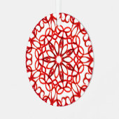 Mandala Niedliche Weihnachten Ornament Aus Metall (Vorderseite links)