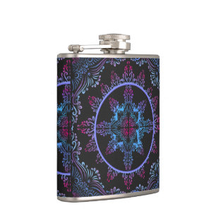 Mandala Night Blume Flachmann