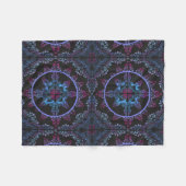 Mandala Night Blume Fleecedecke (Vorderseite (Horizontal))