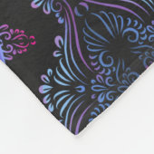 Mandala Night Blume Fleecedecke (Ecke)