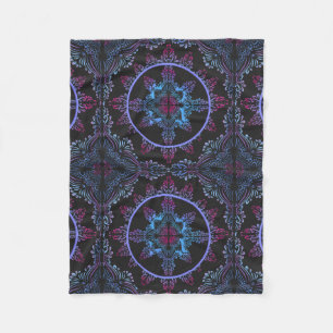 Mandala Night Blume Fleecedecke