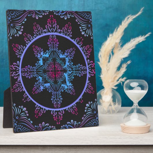 Mandala Night Blume Fotoplatte (Seite)