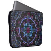Mandala Night Blume Laptopschutzhülle (Vorne Rechts)