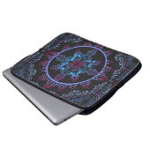 Mandala Night Blume Laptopschutzhülle (Vorne Knopf)