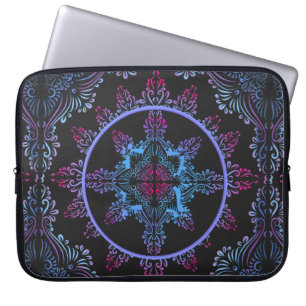 Mandala Night Blume Laptopschutzhülle