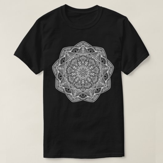 Mandala Nine Pointed Bahai Clothing T-Shirt (Design vorne)