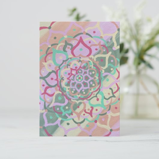 Mandala Note Card Dankeskarte (Stehend Vorderseite)