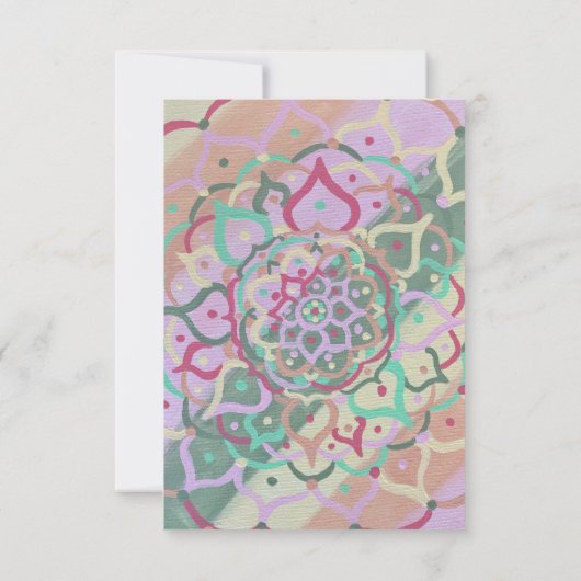 Mandala Note Card Dankeskarte (Rückseite)