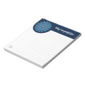 Mandala Notizblock | Dankensbemerkung | ausgekleid (Rotiert)