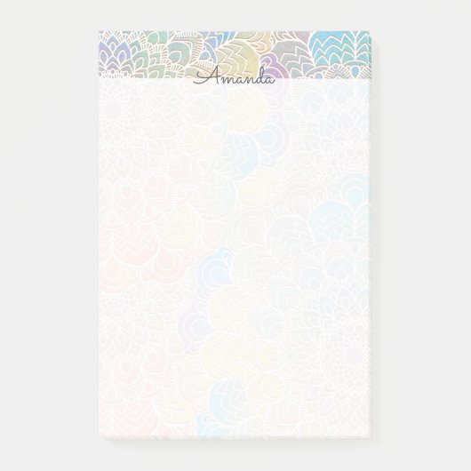Mandala-Notizen für Wasserfarben Post-it Klebezettel (Vorderseite)