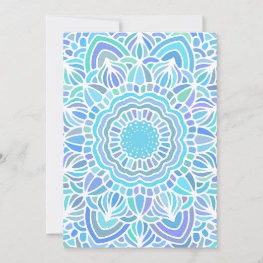 Mandala Nurse Abschluss RN Zeremonie Party Einladung (Rückseite)