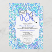 Mandala Nurse Abschluss RN Zeremonie Party Einladung (Vorne/Hinten)