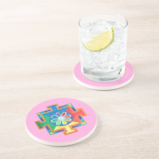 Mandala of Creation Getränkeuntersetzer (Seite)