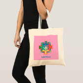 Mandala of Creation Wasserfarbe Rosa Tragetasche (Vorderseite (Produkt))