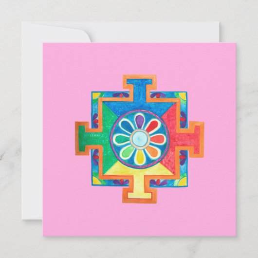 Mandala of Creation Watercolor Karte (Vorderseite)