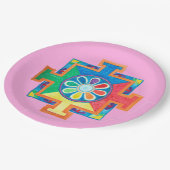 Mandala of Creation Watercolor Pappteller (Schrägansicht)