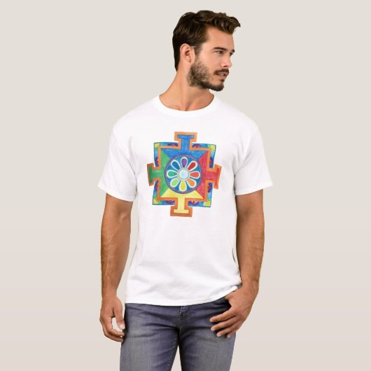 Mandala of Creation Watercolor T-Shirt (Vorne ganz)