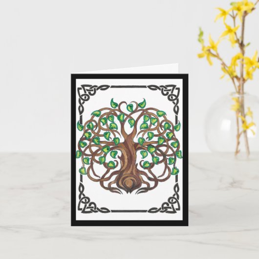 Mandala of Family Tree Karte (Gelbe Blume)