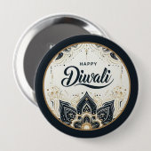 Mandala of Light und Segen Diwali Button (Vorne & Hinten)