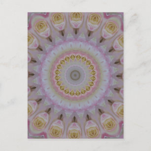 Mandala of Yellow Roses Postkarte