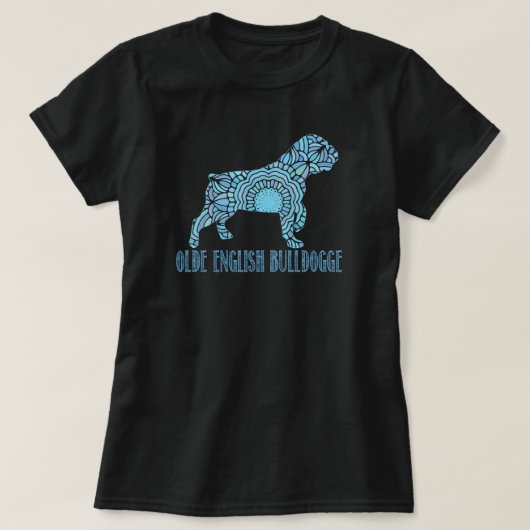 Mandala Olde English Bulldogge T - Shirt (Design vorne)