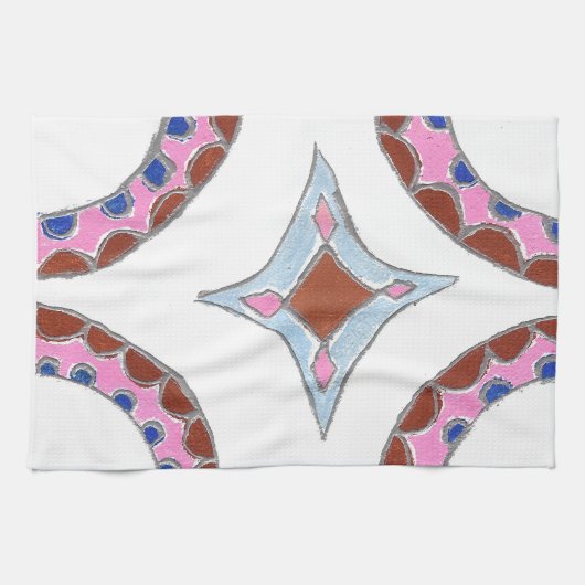 Mandala Ölgemälde Kunst drucken Geschirrtuch (Horizontal)