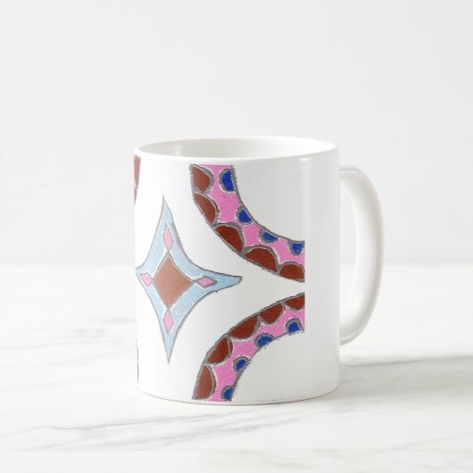 Mandala Ölgemälde Kunst drucken Kaffeetasse (VorderseiteRechts)
