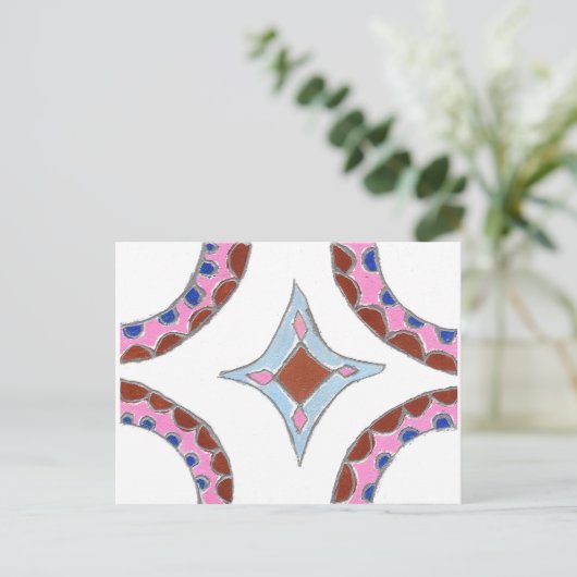 Mandala Ölgemälde Kunst drucken Postkarte (Stehend Vorderseite)