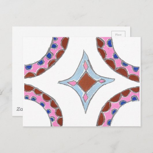 Mandala Ölgemälde Kunst drucken Postkarte (Vorne/Hinten)