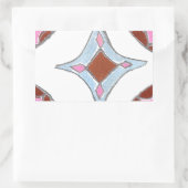 Mandala Ölgemälde Kunst drucken Rechteckiger Aufkleber (Tasche)