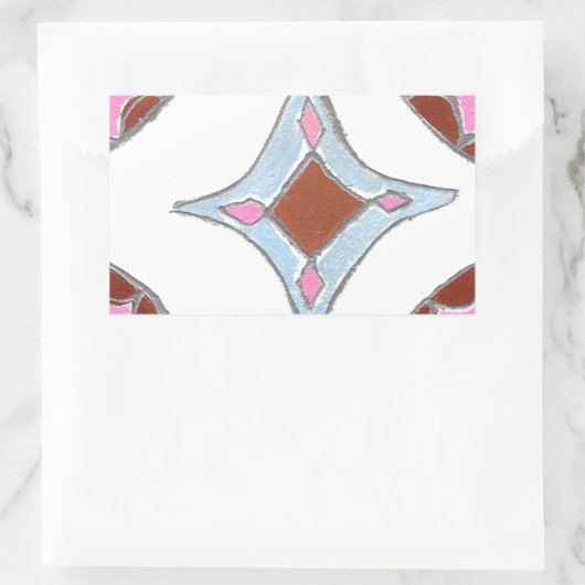 Mandala Ölgemälde Kunst drucken Rechteckiger Aufkleber (Tasche)