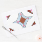 Mandala Ölgemälde Kunst drucken Rechteckiger Aufkleber (Umschlag)