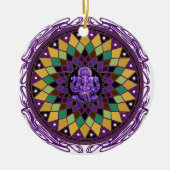 Mandala OM Ganesh Keramikornament (Vorne)