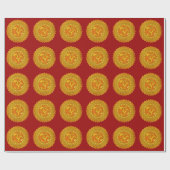 Mandala OM - orange Geschenkpapier (Flach)
