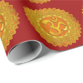 Mandala OM - orange Geschenkpapier (Rolleneckpunkt)
