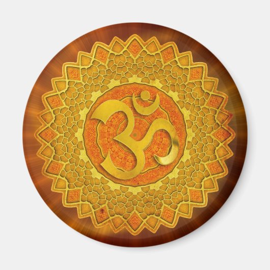 MANDALA OM - orange | red shine Magnet (Vorne)