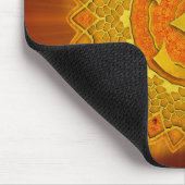 MANDALA OM - orange | Roter Schimmer Mousepad (Ecke)