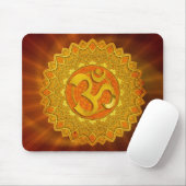 MANDALA OM - orange | Roter Schimmer Mousepad (Mit Mouse)