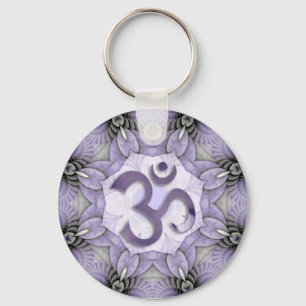 MANDALA OM - orange Roter Schimmer Schlüsselanhänger