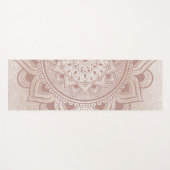 Mandala Om Rose Gold Glitzer Chic Stilvolle Übung Yogamatte (Vorderseite (Horizontal))