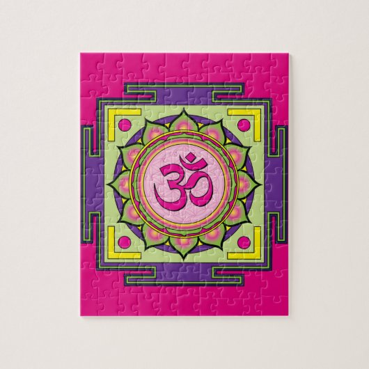 Mandala OM Shanti OM Puzzle (Vertikal)