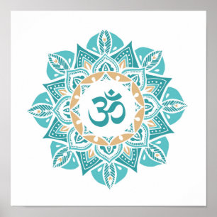 Mandala Om spiritual  Poster