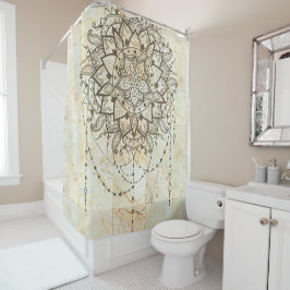Mandala on Marble Duschvorhang