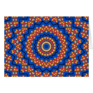 Mandala orange blau