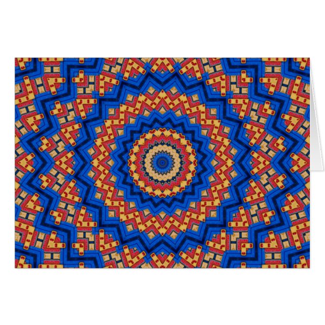 Mandala orange blau (Vorderseite (Horizontal))
