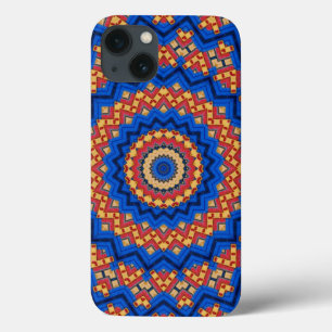 Mandala orange blau Case-Mate iPhone hülle