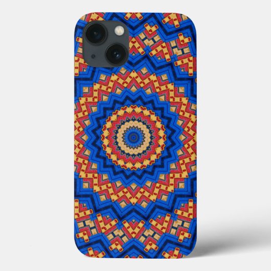 Mandala orange blau Case-Mate iPhone hülle (Rückseite)
