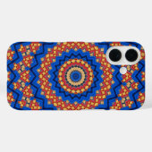 Mandala orange blau Case-Mate iPhone hülle (Rückseite (Horizontal))