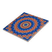 Mandala orange blau fliese (Seite)
